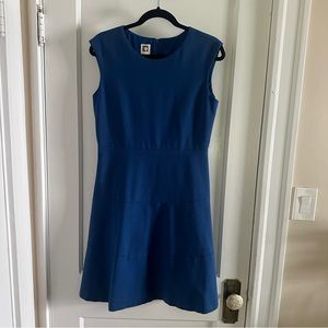 Anne Klein a-line knee length dress, cobalt blue, size 6